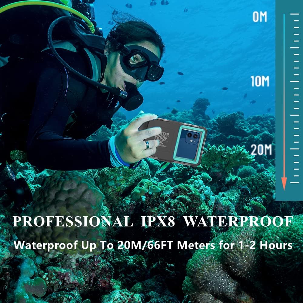 FocRelaxer IPX8 wasserdichte Handyhülle Universal Unterwasser Wasserfeste Handytasche Schwimmen 20M