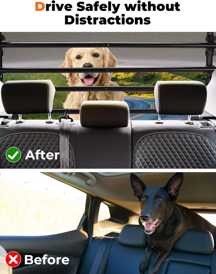 JOYTUTUS Schutzgitter Auto Hundegitter aus Aluminium Hundeschutzgitter Trenngitter Gepäckgitter Univ