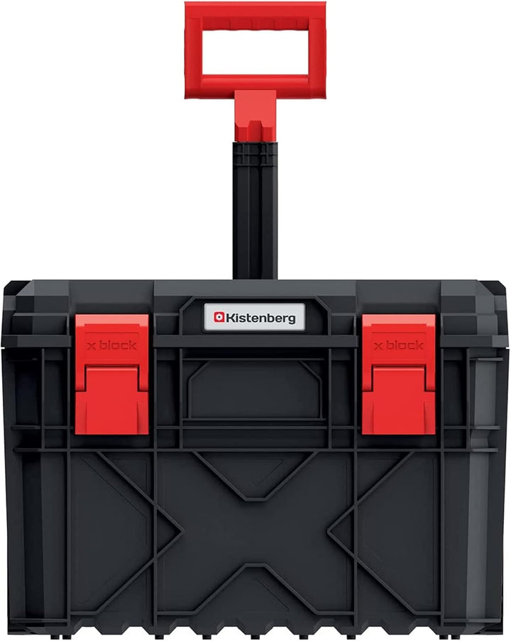 Profi Werkzeugkoffer Werkzeugtrolley Rollende Werkstatt Toolbox Mit Aluminium-Teleskopstiel Belastba