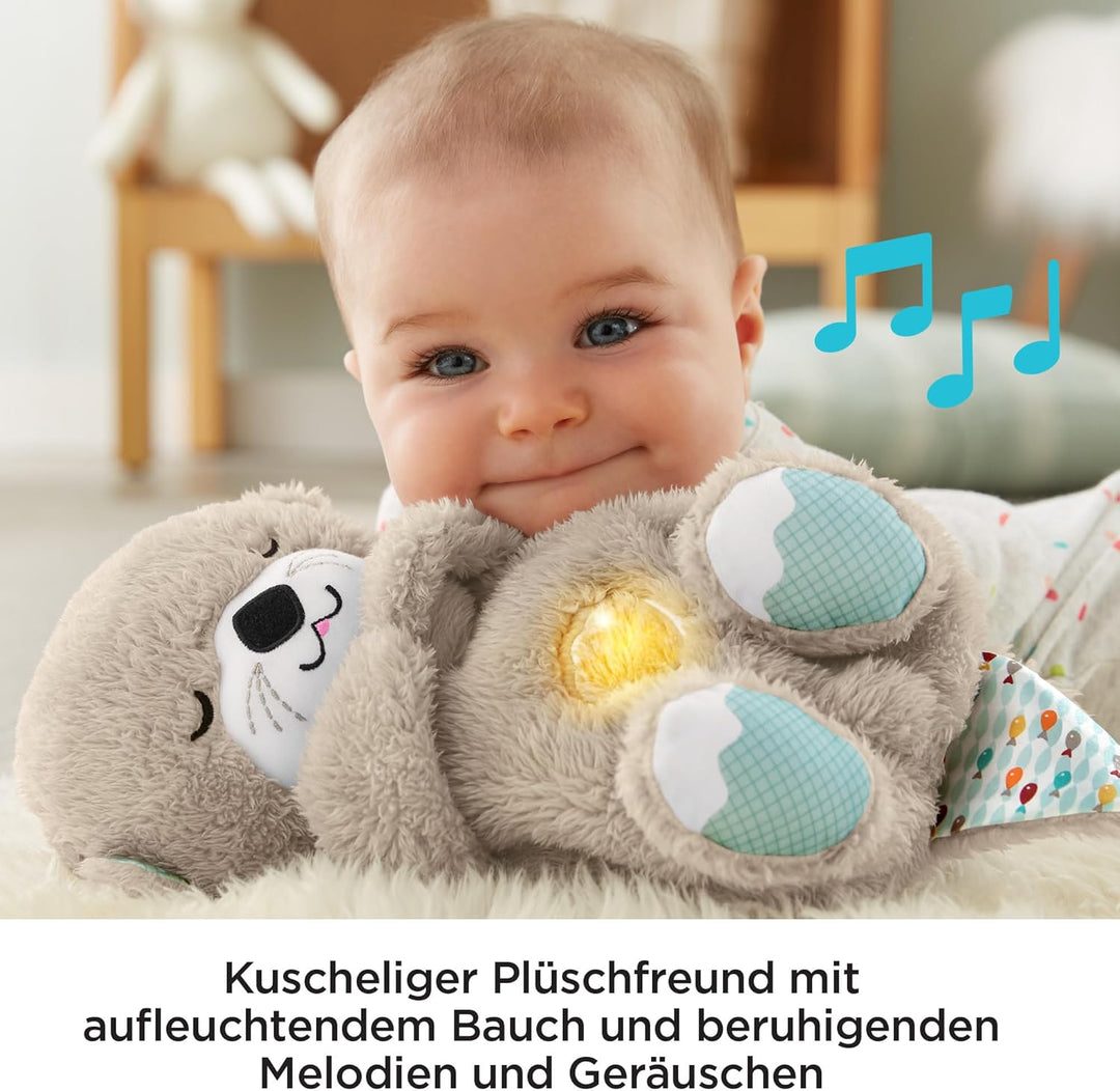 Fisher-Price FXC66 - Schlummerotter Spieluhr aus Plüsch, mit beruhigender Musik und rhythmischen Bew