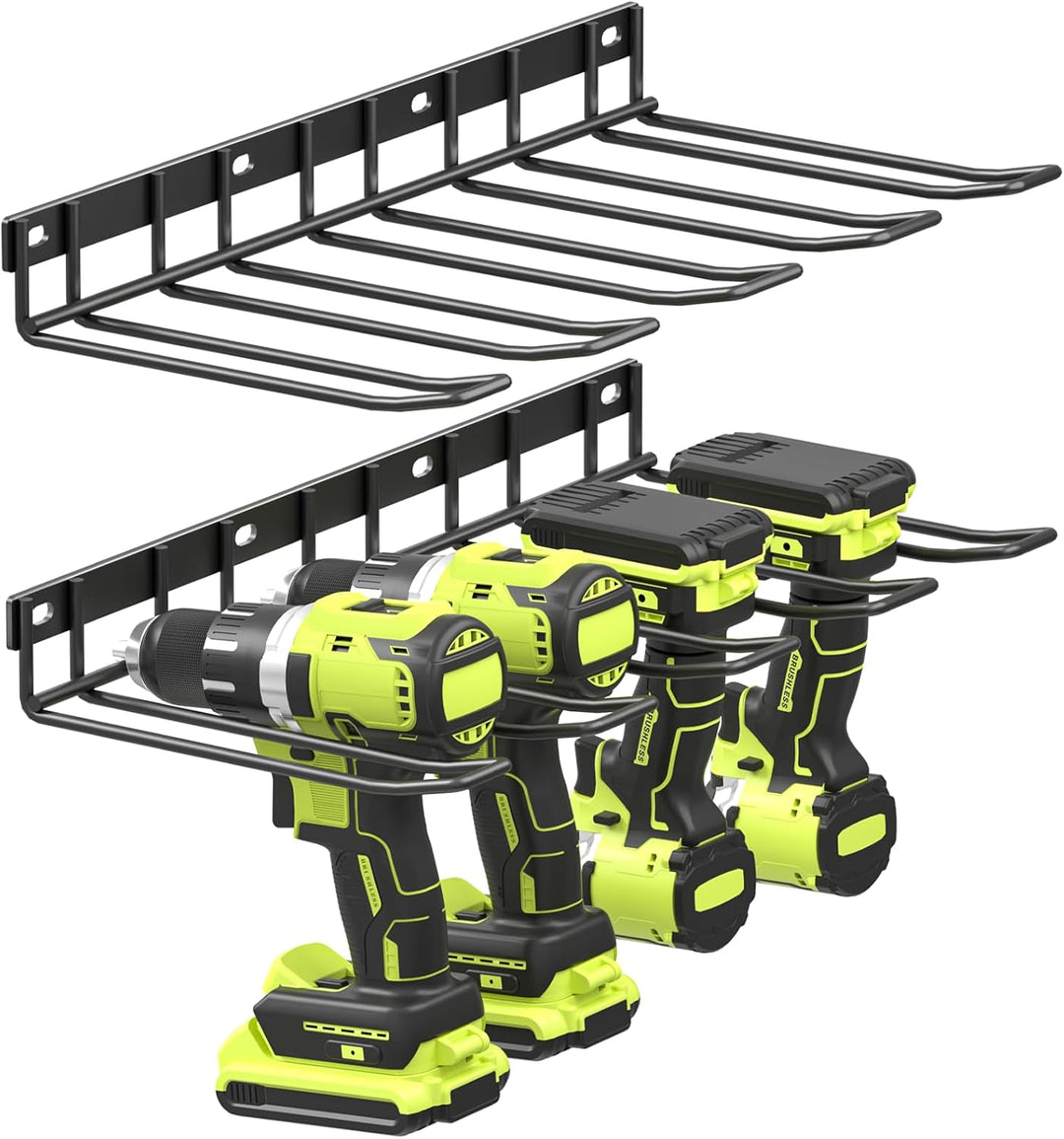 WELDUN 2 Pack Werkzeugspeicher für 8 Elektrowerkzeug Wandhalterung Werkzeugregal Organizer für Garag