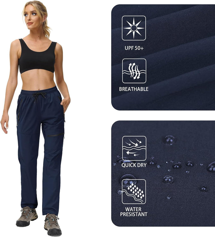 Butrends Wanderhose Damen schnelltrocknend Outdoorhose atmungsaktiv Anti-UV Cargohose Verschleissfes