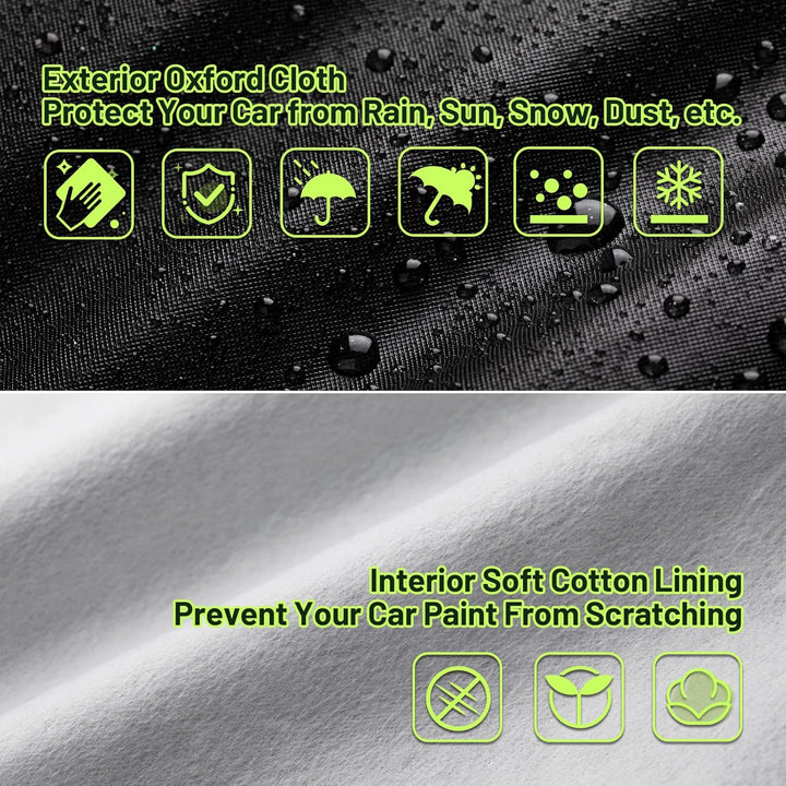 Favoto Auto-Abdeckung für SUVs, universelle Passform, 477.5 cm bis 502.9 cm, mit Reissverschluss, So