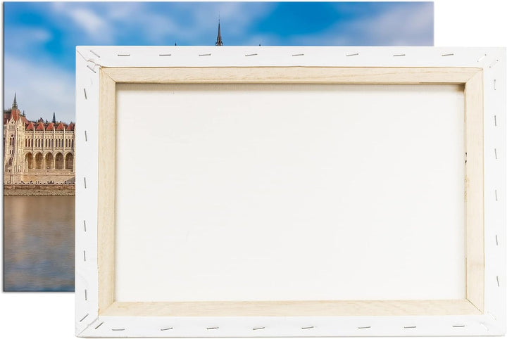 deyoli Ungarn Budapest Parlament Format: 60x40 als Leinwandbild, Motiv fertig gerahmt auf Echtholzra