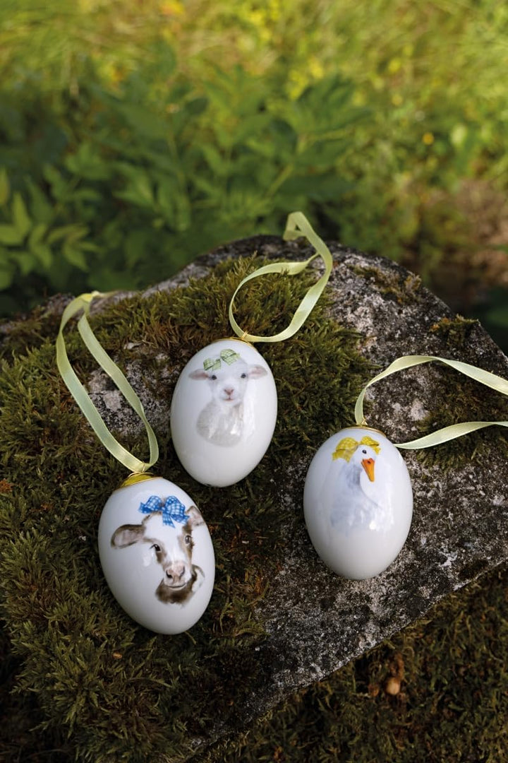 Hutschenreuther Geschenkserie Farm Life Set 3 Porzellan-Eier Osterdekoration Limitierte Geschenkseri