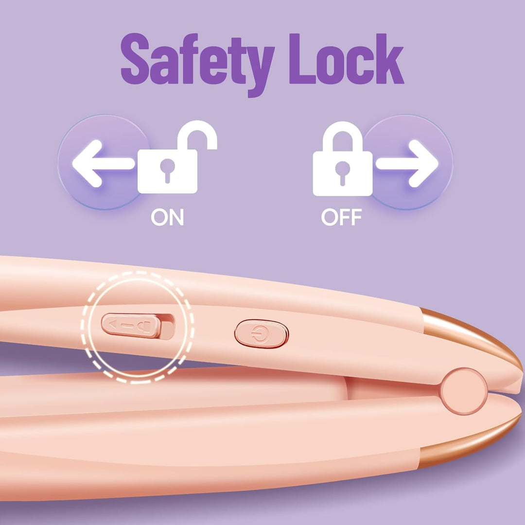SUNMAY Voga Glätteisen Kabellos, Glätteisen Locken und Glätten 2 in 1, Tragbares USB Glätteisen, Akk