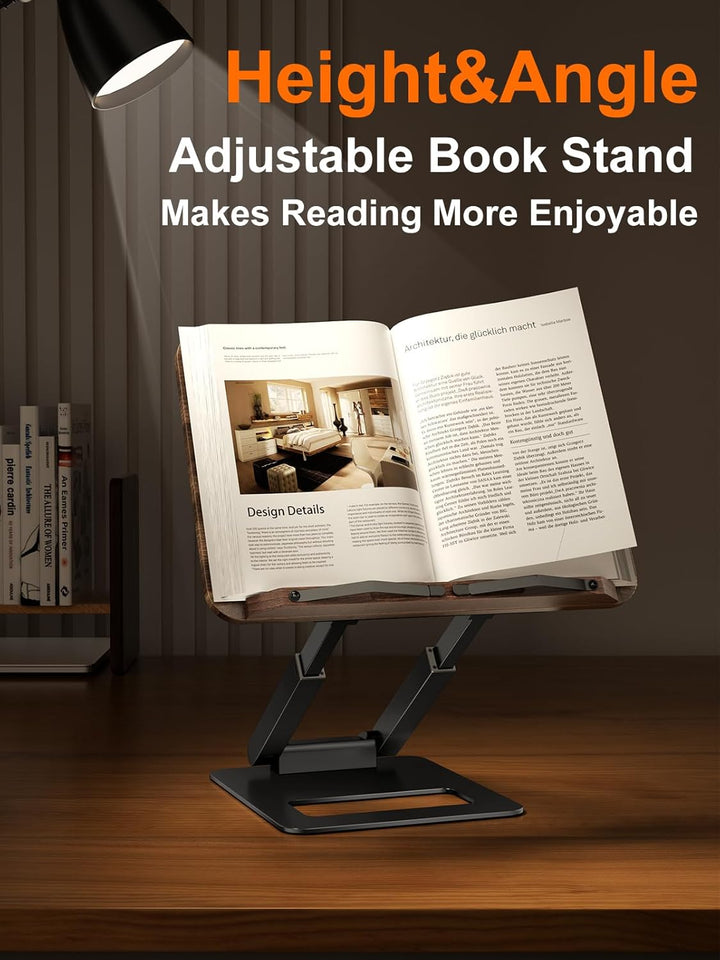 Tounee Buchständer, Teleskop-Buchhalterständer, höhenverstellbar, ausziehbares Design, ergonomischer