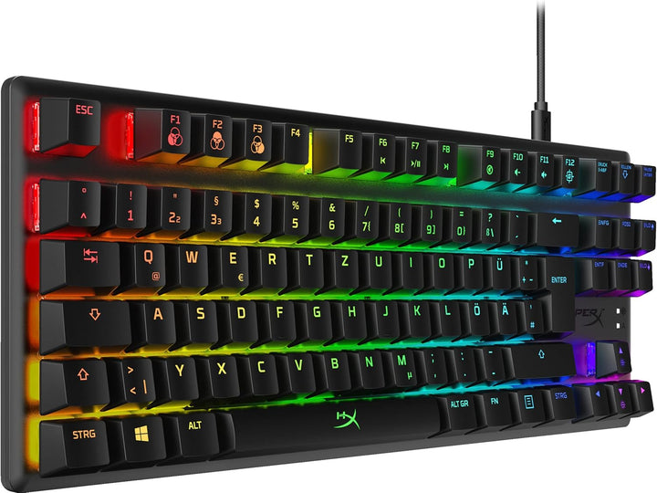 HyperX , USB-A, Alloy Origins Core – RGB Mechanische Gaming Tastatur, Tenkeyless, HyperX Red switche