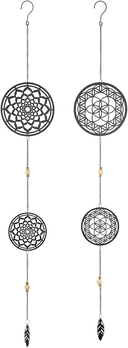 GILDE Girlande Ornament Edelstahl schwarz Länge 115 cm