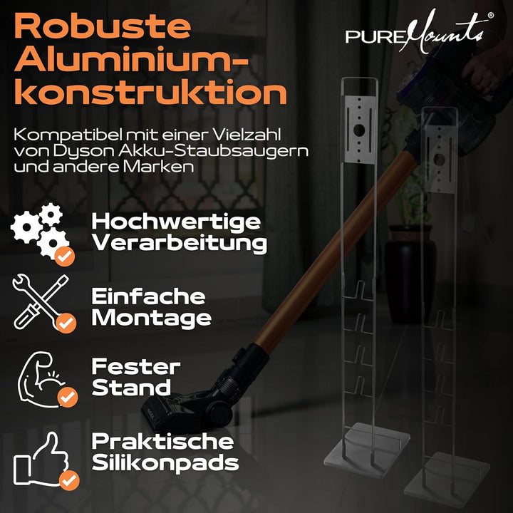 PureMounts, Staubsauger Standfuss Organizer kompatibel mit Dyson V6 Pro, V7, V8, Cyclone Fluffy/Abso