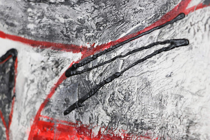 YS-Art XXL Abstrakt Acryl Gemälde auf Leinwand lustige Katzen handgemalt Wandbilder Wohnzimmer Kinde