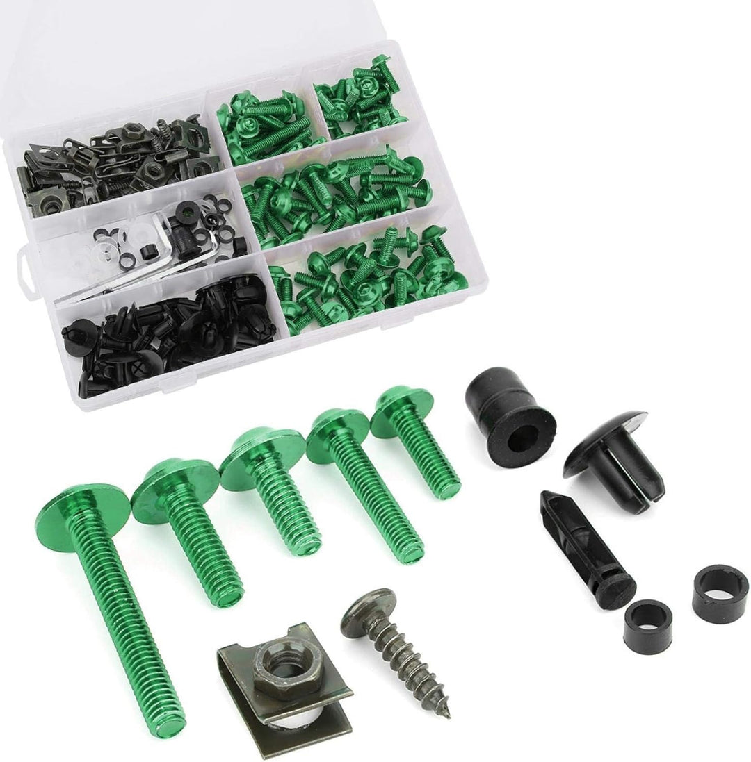 Verkleidungsschraubensatz, 198 Stück/Set Verkleidungsschrauben der Windschutzscheibe M5 M6 Schrauben