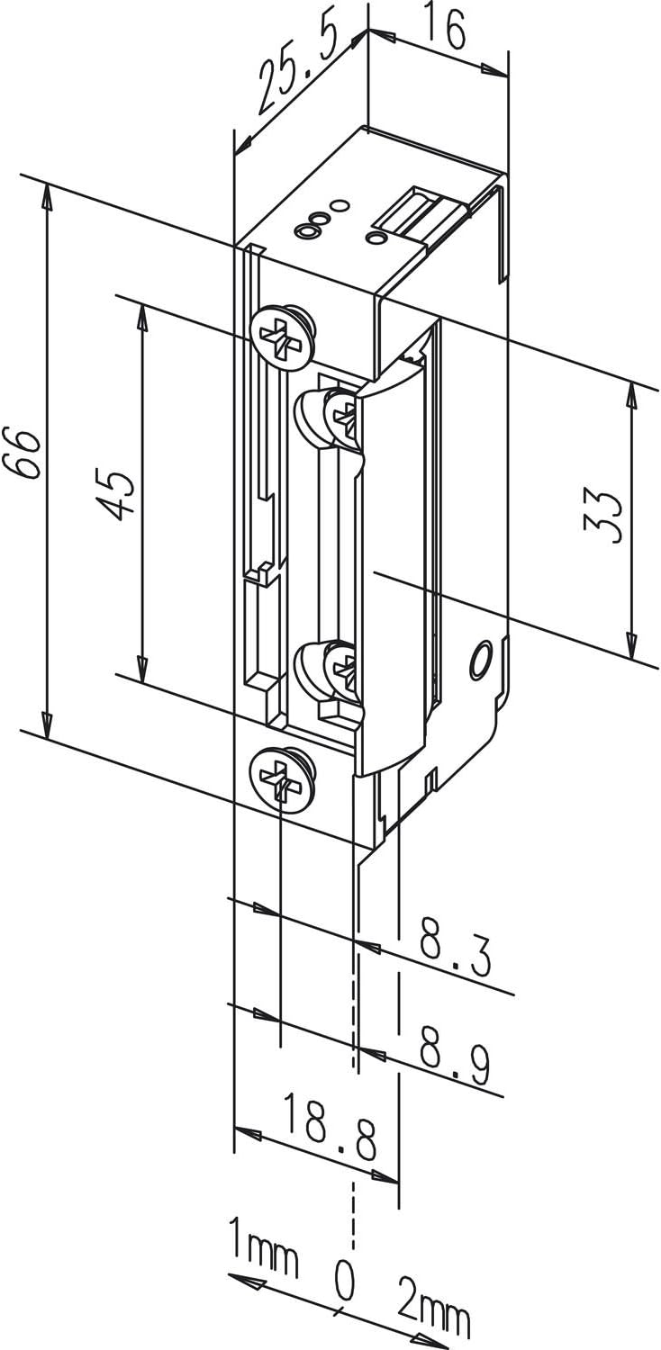 effeff Elektro-Türöffner 118 E Fafix o.Blech,o.Entriegel