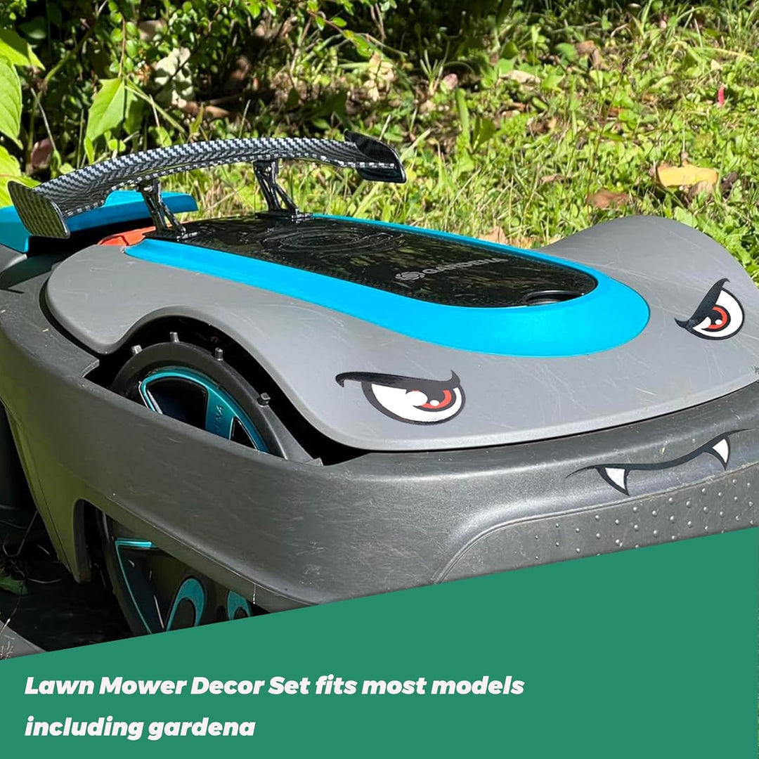IKSAMY Mähroboter Deko, Worx Tuning - Aufkleber Mähroboter I Mähroboter Spoiler I Heckflosse für Wor