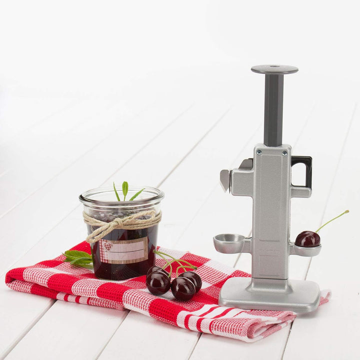 Westmark Kirschen- und Pflaumenentsteiner, Kombi-Entkerner, Höhe: 23 cm, Aluminium/Edelstahl/Kunstst