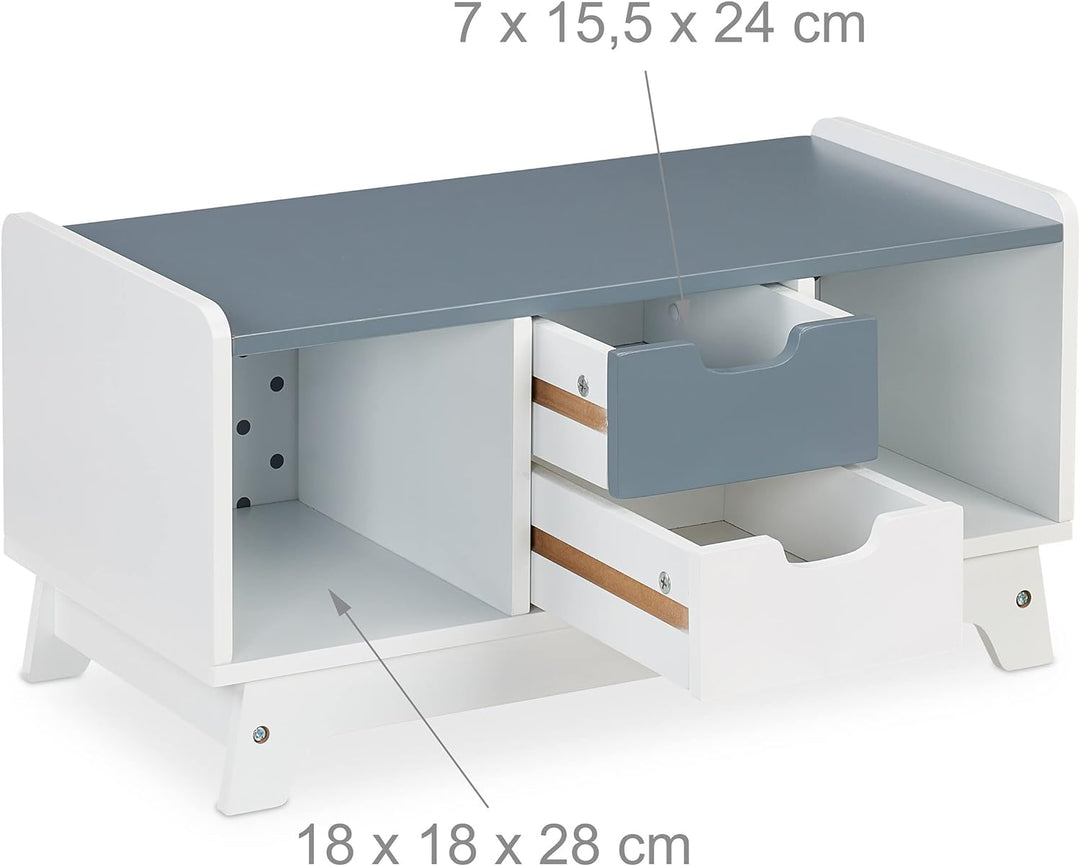Relaxdays Kinderregal für Spielsachen & Bücher, HBT: 30x60x30 cm, 4 Fächer, Mädchen & Jungen, Spielz