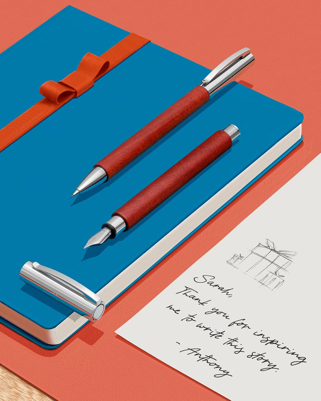 Faber-Castell 138131 - Drehbleistift AMBITION Birnbaum, Minenstärke: 0,7 mm, inklusive Geschenkverpa