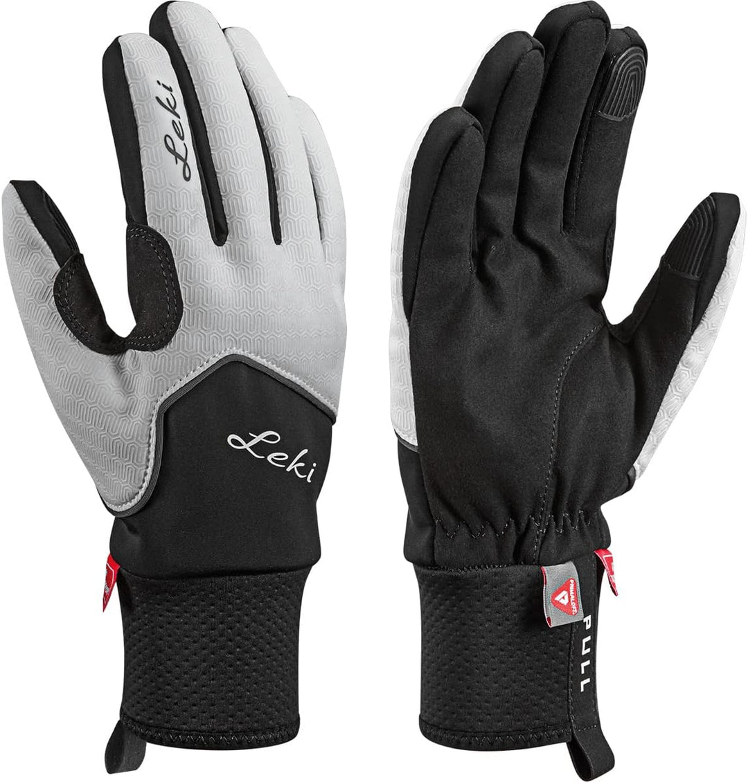 LEKI Unisex-Adult Glove 6.5 White - Black - Anthracite, 6.5 White - Black - Anthracite