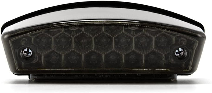 evomosa Motorrad Rücklicht Universal 12V 21 LED Motorrad Weisses Kennzeichen Licht Rotes Rücklicht B