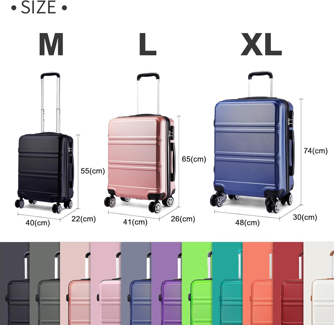 KONO Koffer Trolley Reisekoffer, Pink