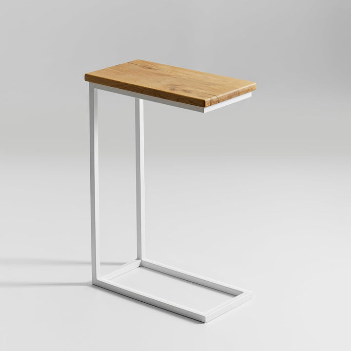 BestLoft® Beistelltisch San Jose Laptoptisch Sofatisch Betttisch Couchtisch (Gestell weiss+Platte wi