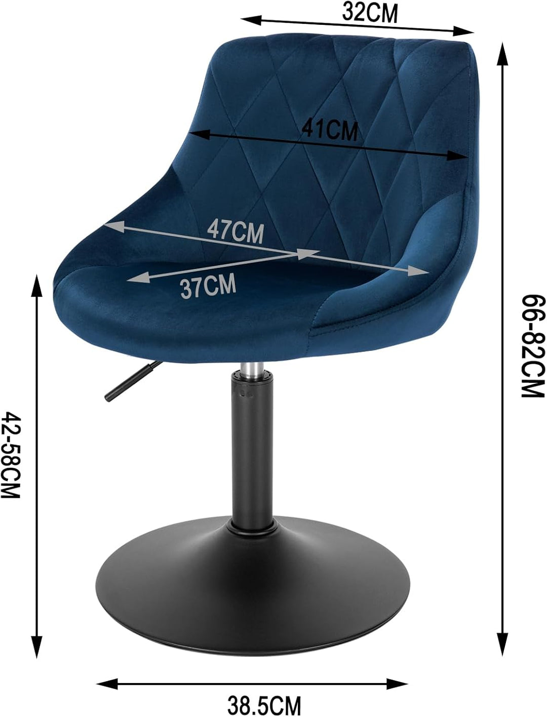 WOLTU 4X Hocker Sitzhocker Barsessel Relaxsessel Loungesessel mit Rückenlehne höhenverstellbar Sitzf