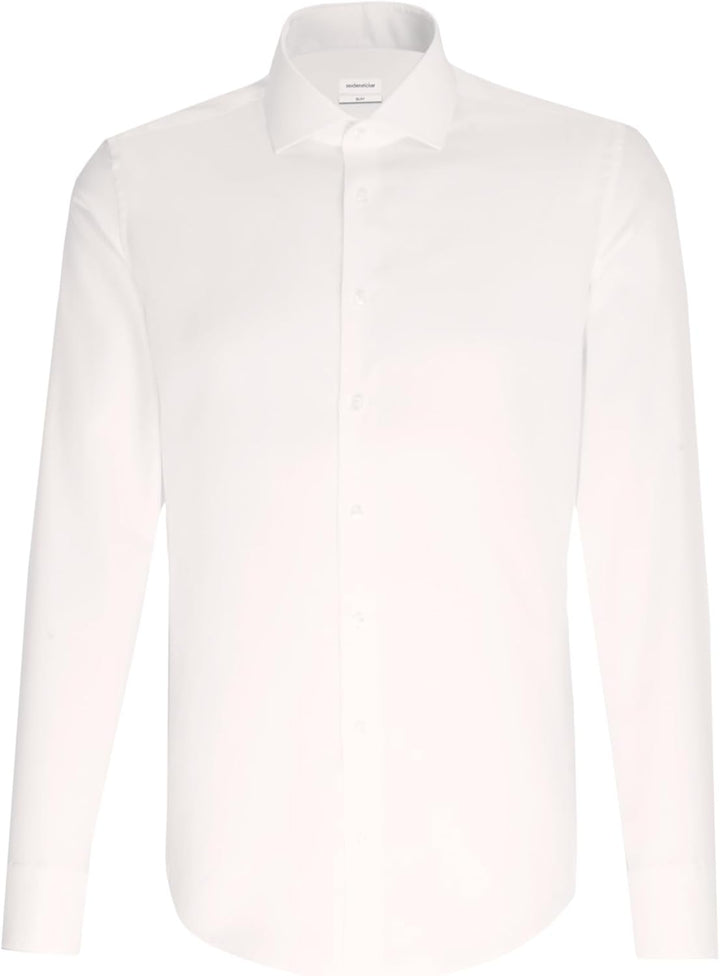 Seidensticker Herren Seidensticker Herren Business Hemd Slim Fit Businesshemd, Weiss (Weiss 01), 45