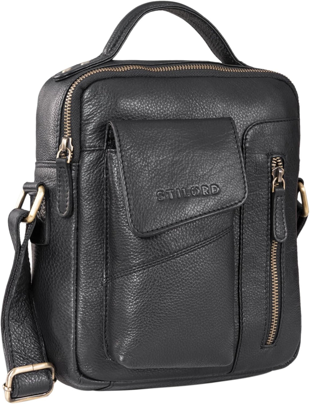 STILORD 'Otis' Stilvolle Umhängetasche Herren aus echtem Leder Klein - Schultertasche für modebewuss