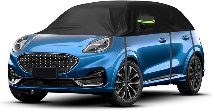 Halbe Autoabdeckung Ersatz für Ford Puma 2019-2024, Halbgarage Upgrade Verdickter Allwetter Halbabde