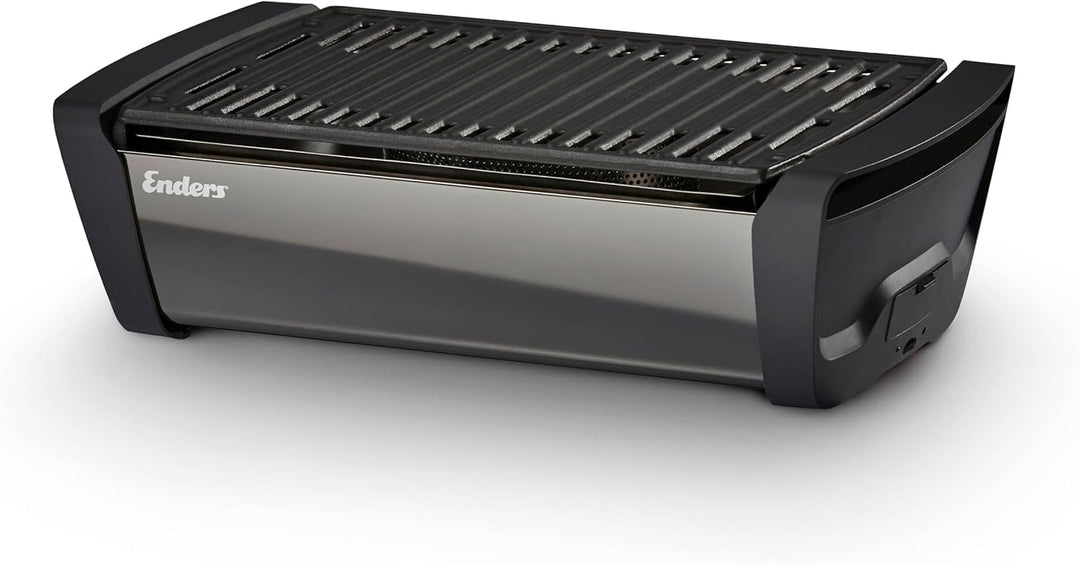 Enders Aurora Mirror raucharmer Tischgrill, mit Guss-Rost, Holzkohle-Grill, kleiner Grill, Balkon-Gr