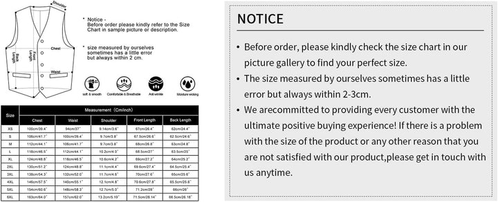 Enlision Herren Paisley Floral Jacquard Weste & Krawatte und Pocket Square Weste Anzug Set M Schwarz