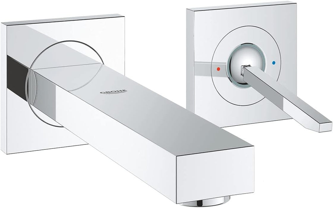 Grohe 19997000 Eurocube Joy Waschtischarmatur 2 Löchern, Grau, 170 mm Grau 170 mm Aufputz-Körper, Gr