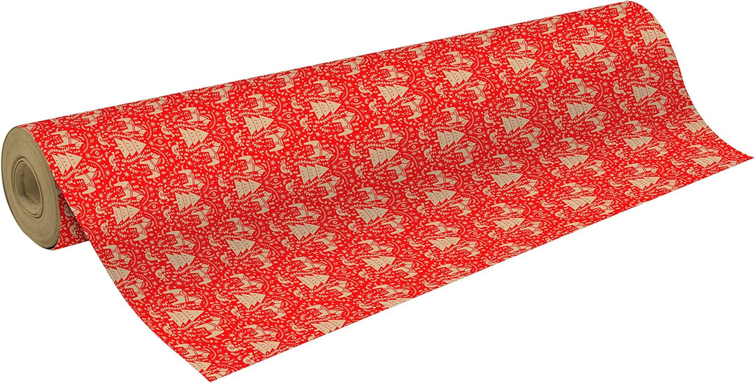 Clairefontaine 223814C Rolle Geschenkpapier (50 x 0,70m, 70g/qm Recycling Kraftpapier, ideal für gro