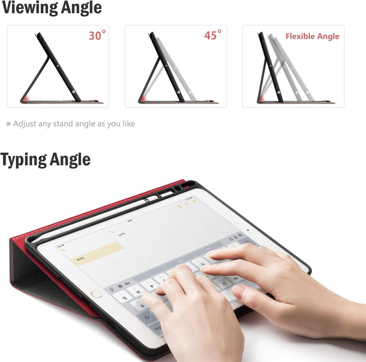 Antbox iPad 9.7 Zoll 2018/2017 Hülle mit Apple Pencil Halter Auto Schlaf/Wach Funktion PU Ledertasch