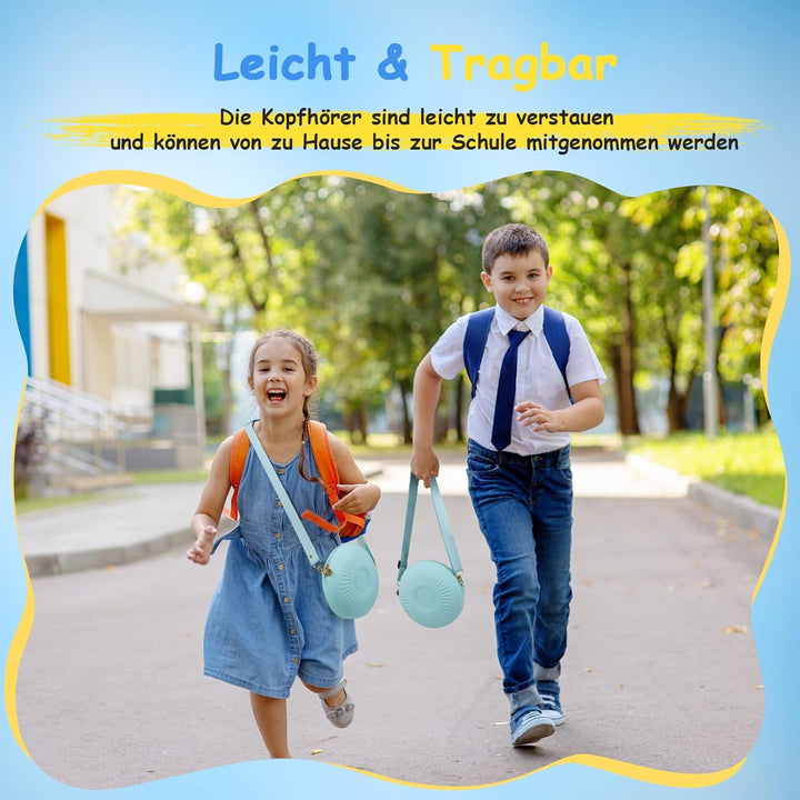TONOSHARK Kinderkopfhörer mit Kabel Klappbar, mit Mikrofon, Kopfhörer Kinder Gehörschutz auf 85/94 d