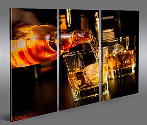 islandburner Bild Bilder auf Leinwand Bar Drinks Bartender Whiskey 3p XXL Poster Leinwandbild Wandbi