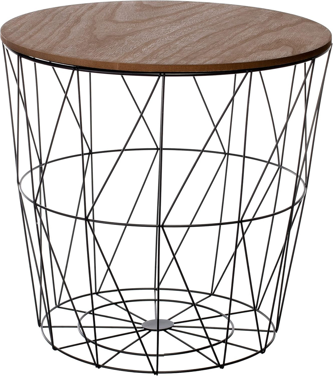 Brandsseller 3er Tischset Beistelltisch Couchtisch Ø 29 cm Ø 34 cm Ø 39,5 cm Gestell Schwarz - Holz