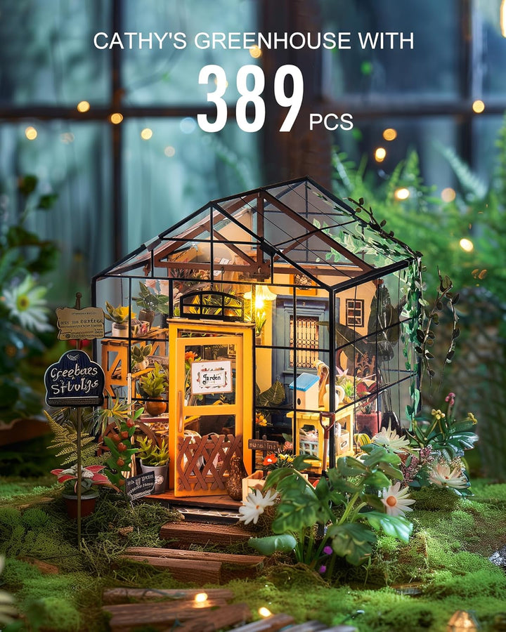 Rolife DIY Miniatur Haus Kits für Erwachsene Gewächshaus Puppenhaus Handwerk Kits für Erwachsene Mod