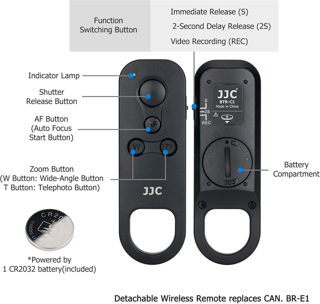 JJC Kamera Handgriff Mini Griffstativ mit BR-E1 Bluetooth Fernbedienung für Canon EOS R10 R7 R6 R5 R