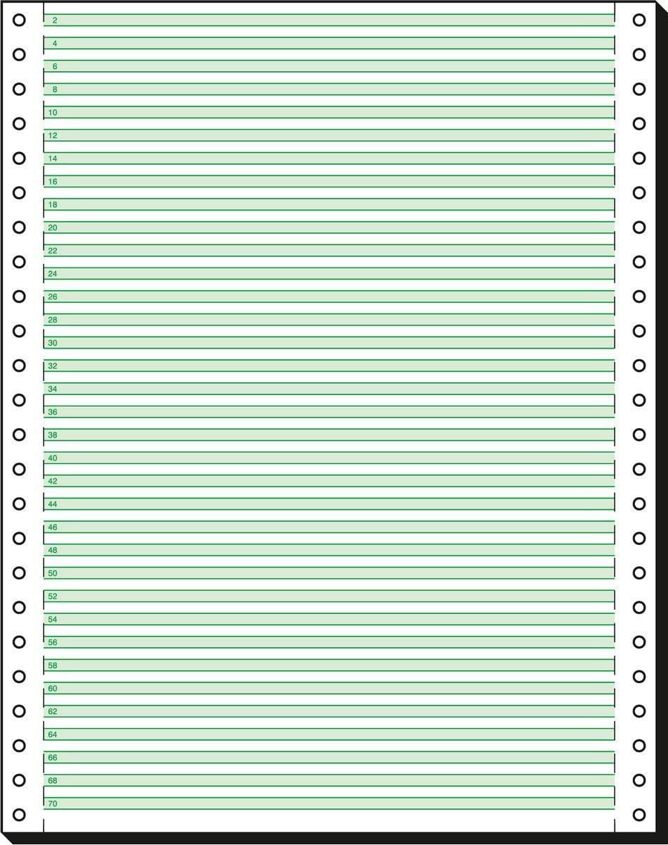 SIGEL 12247 Endlospapier 12 Zoll x 240 mm (A4 hoch), 60 g, 2000 Blatt LP, 1fach, mit Leselinien