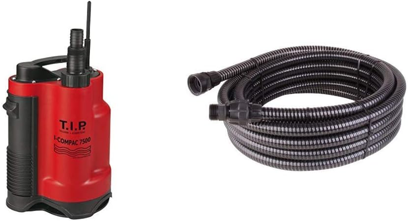 T.I.P. Schmutzwasser Drainage-Tauchpumpe I-Compac 7500, bis 7.500 l/h Fördermenge & Entwässerungssch