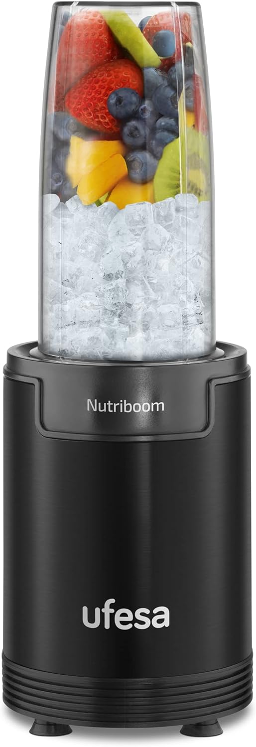 Ufesa BS2500 Nutriboom Einzelbecher-Mixer, multifunktionaler Nährstoff-Extraktor, 900 W Leistung, Sm