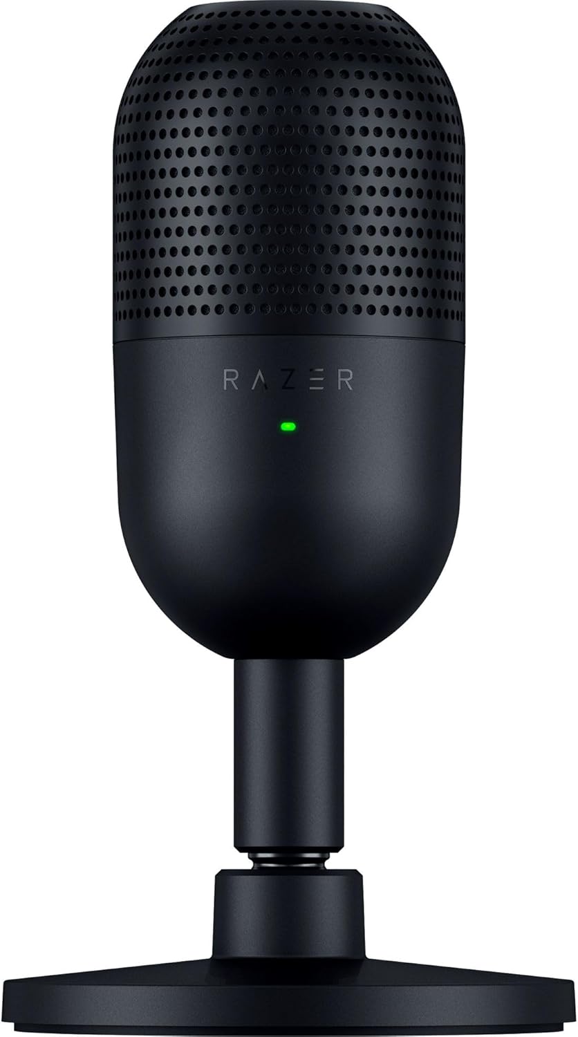 Razer Seiren V3 Mini - Ultrakompaktes USB-Mikrofon (14mm Supernieren Kondensatormikrofon, Tap-to-Mut