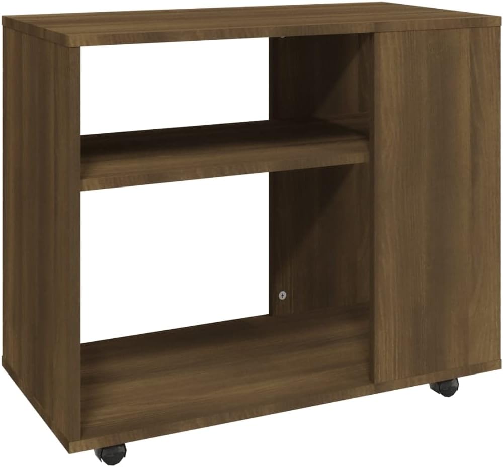 FIRBNUS Beistelltisch Braun Eiche 70x35x55 cm Holzwerkstoff Beistelltisch Klein Beistelltisch Sofa B