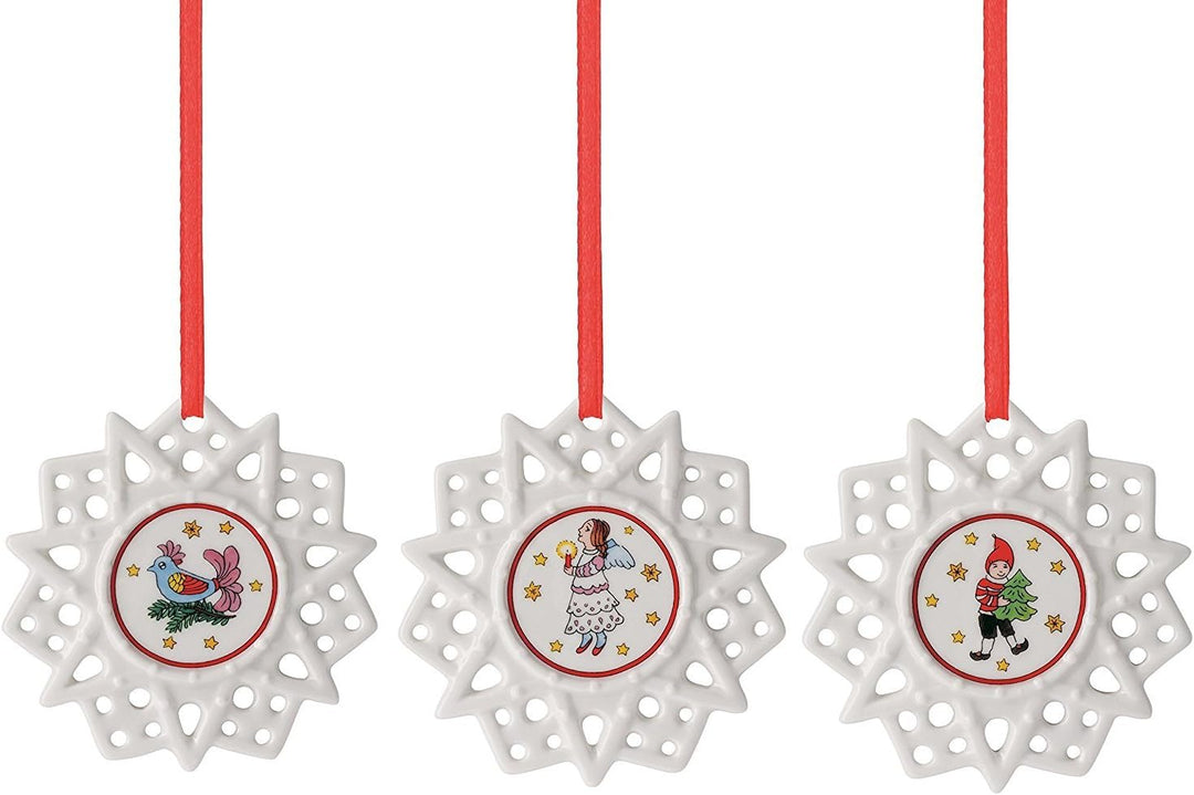 Hutschenreuther - 3 x Schmuckstern 2017-3 Motive - Stern - Sterne - NEU - OVP