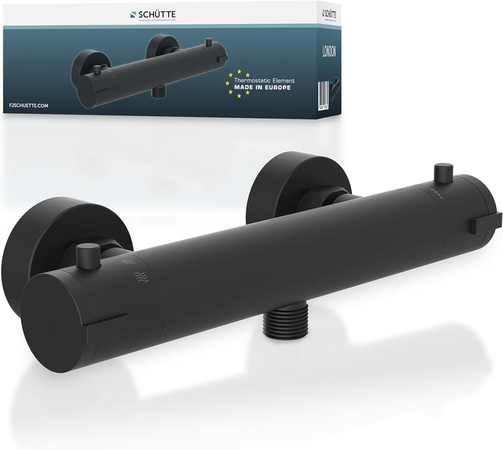 SCHÜTTE 52466 LONDON Thermostat Duscharmatur mit Verbrühschutz bei 38℃, Brausethermostat/Mischbatter