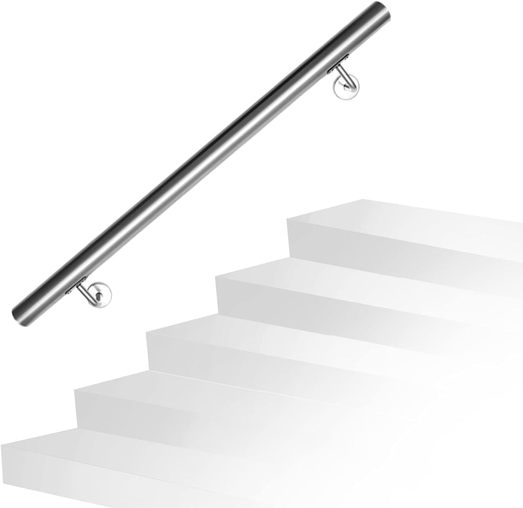 Daromigo Edelstahl Handlauf Treppengeländer Geländer Wandhandlauf Wand Treppe mit Wandhalterung und