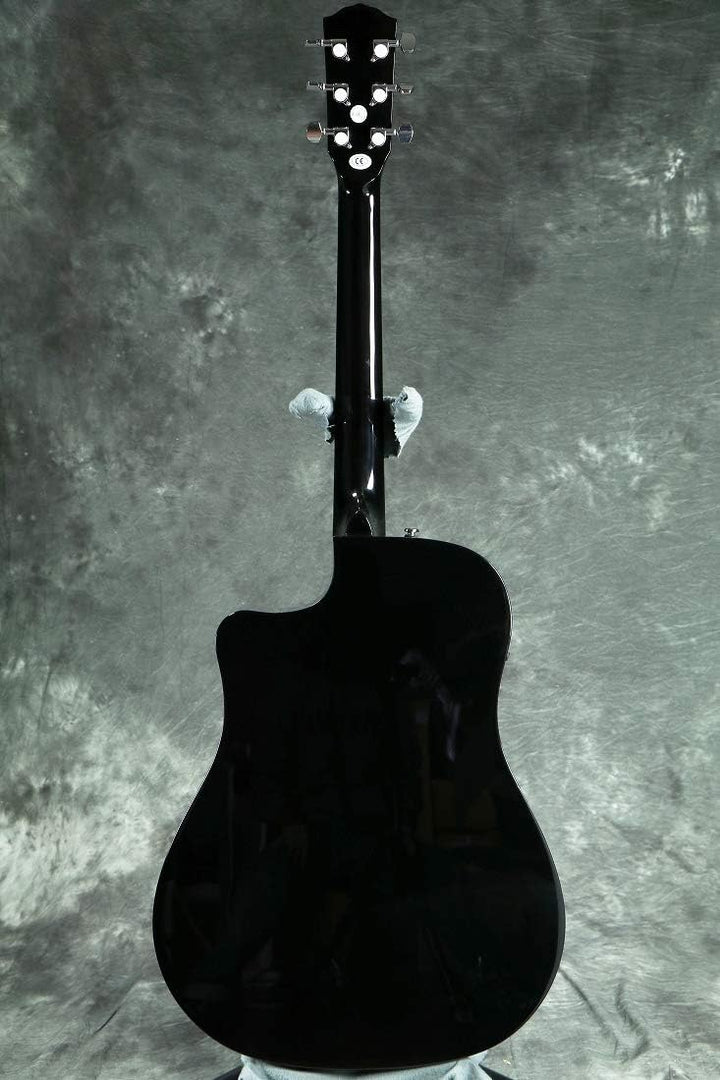 Fender CD-60SCE Dreadnought Akustikgitarre, Walnussgriffbrett, Schwarz Schwarz Rechtshänder, Schwarz