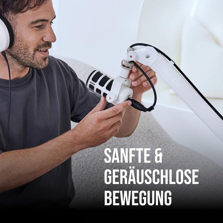 RØDE PSA1+ Professioneller Studioarm mit Federdämpfung und Kabelmanagement (Weiss), White