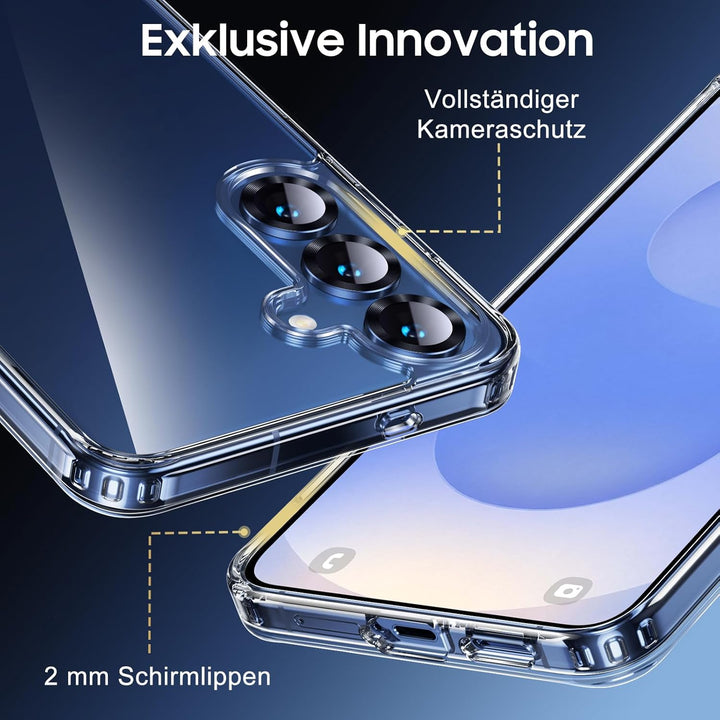 UniqueMe für Samsung Galaxy S25 Hülle - Handyhülle für Samsung S25 Case, 5 in 1 Set Rundumschutz Sch